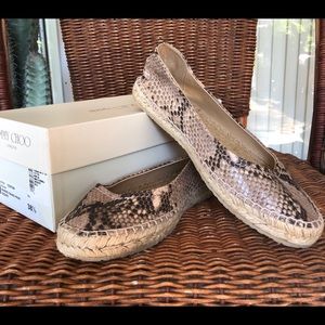 Jimmy Choo snakeskin espadrilles